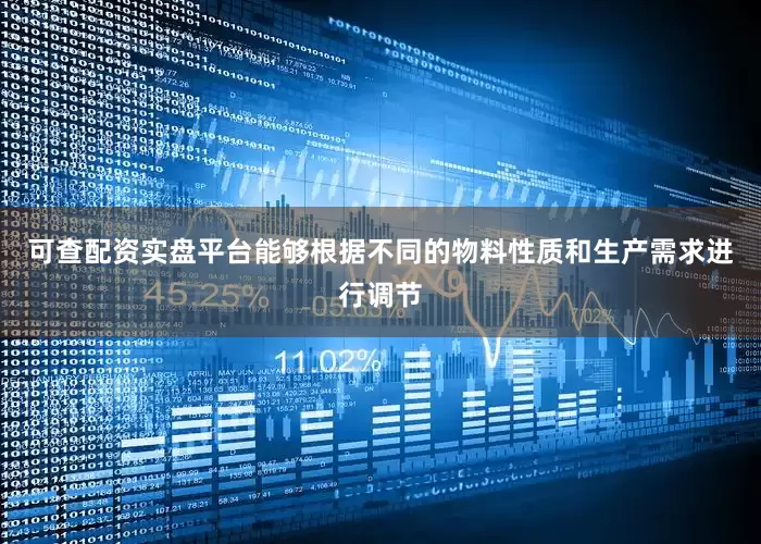 可查配资实盘平台能够根据不同的物料性质和生产需求进行调节