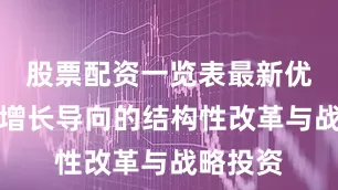股票配资一览表最新优先推进增长导向的结构性改革与战略投资